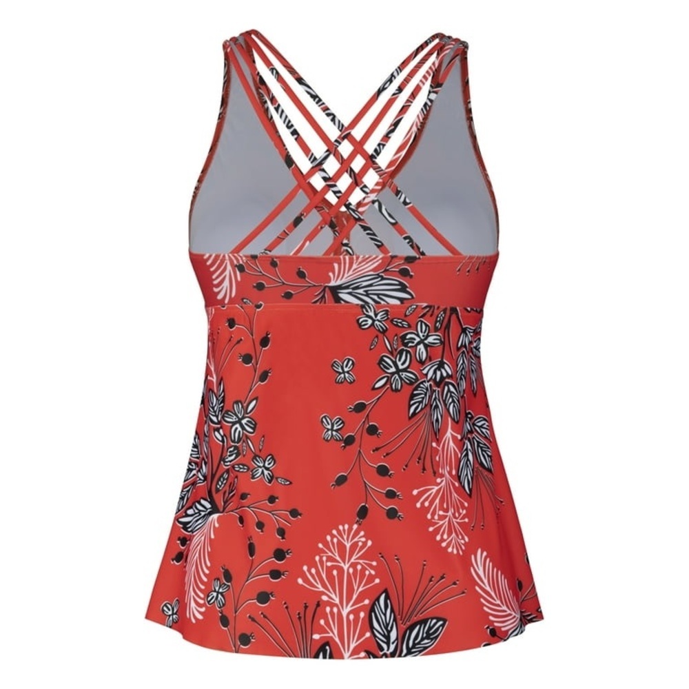Plus Size Tankini Flowy Bathing Suits with Shorts 2 Piece - Picture 9 of 9